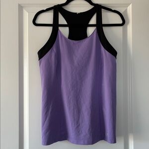 Under Armour Size XL 2-Tone Racerback Tank - Purple/Black